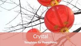  Presentation with lanterns - PPT theme enhanced with chinese-lanterns-hanging-on-tree background and a  colored foreground