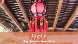  Presentation with pedestrian - Amazing presentation design having chinese-lanterns-of-jinli-pedestrian backdrop and a coral colored foreground
