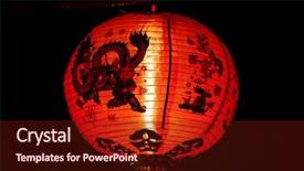  Presentation with chinese lantern - Colorful PPT layouts enhanced with chinese lanterns backdrop and a tawny brown colored foreground