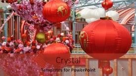  Presentation with lanterns - Slide deck with chinese lanterns background and a red colored foreground