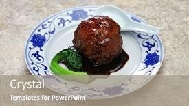  Presentation with lion - Cool new slide deck with chinese-lion-s-head-pork backdrop and a gray colored foreground