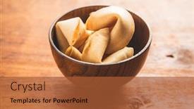  Presentation with cooking chinese noodles - Presentation theme with chinese-lucky-cookies-fortune-cookies background and a red colored foreground