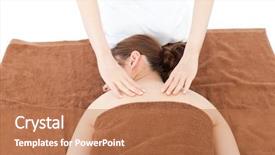  Presentation with black women beautiful woman - Audience pleasing theme consisting of chinese massage - beautiful young woman in spa backdrop and a  colored foreground