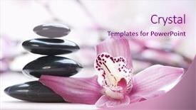  Presentation with spa - Presentation theme featuring chinese massage - spa background and a pink colored foreground