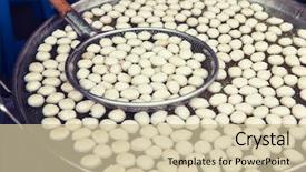  Presentation with asian food - Amazing slides having chinese meatball - cooking asian kitchen and food backdrop and a soft green colored foreground