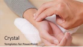  Presentation with pulse - PPT layouts with chinese medical doctor takes background and a lemonade colored foreground