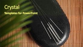 Presentation with chinese medicine acupuncture - Cool new presentation with chinese medicine - black pebble with set backdrop and a tawny brown colored foreground