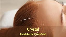  Presentation with chinese medicine acupuncture - Audience pleasing slide set consisting of chinese medicine - therapy of female head backdrop and a tawny brown colored foreground