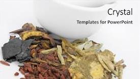  Presentation with oriental medicine - PPT theme featuring chinese medicine background and a white colored foreground