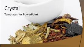  Presentation with oriental medicine - Cool new presentation design with chinese medicine backdrop and a white colored foreground