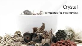  Presentation with chinese medicine - PPT layouts consisting of chinese medicine background and a white colored foreground