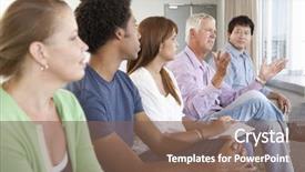  Presentation with substance - Slide deck having substance abuse counseling - meeting of support group background and a violet colored foreground