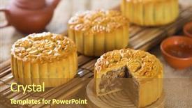  Presentation with trademark - Slide deck featuring baking - homemade cornflakes and raisins cookies background and a coral colored foreground.