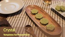  Presentation with festival - Presentation theme featuring chinese mid autumn festival background and a tawny brown colored foreground