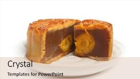  Presentation with moon - Presentation enhanced with chinese mid autumn festival background and a coral colored foreground