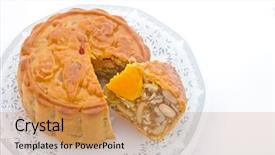  Presentation with chinese traditional - Amazing PPT theme having chinese mid autumn festival backdrop and a coral colored foreground