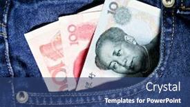  Presentation with jeans - PPT theme having chinese-money-in-jeans-pocket background and a  colored foreground