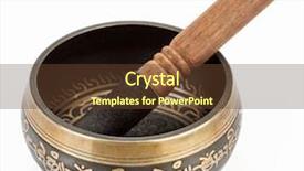  Presentation with singing bowl - Audience pleasing PPT layouts consisting of nepal singing bowl isolated backdrop and a tawny brown colored foreground