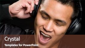  Presentation with asian music - Amazing PPT layouts having singing asian man backdrop and a tawny brown colored foreground