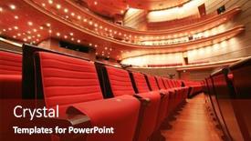  Presentation with performing arts - Theme featuring chinese-national-centre background and a tawny brown colored foreground