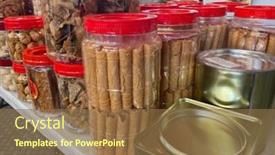  Presentation with chinese new year - PPT theme enhanced with chinese-new-year-cookies background and a tawny brown colored foreground