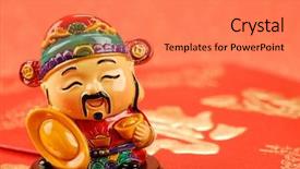  Presentation with lunar new year - Audience pleasing slide set consisting of chinese new year decoration--chinese backdrop and a coral colored foreground