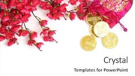  Presentation with chinese new year lunar - Slide deck featuring chinese new year decoration--traditional background and a white colored foreground