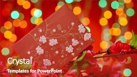  Presentation with chinese new year - Cool new slide deck with chinese new year festival decorations backdrop and a crimson colored foreground