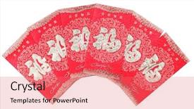  Presentation with chinese new year 2021 - Colorful slides enhanced with chinese new year lucky pocket backdrop and a coral colored foreground