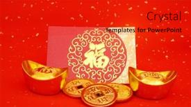  Presentation with chinese new year - Cool new presentation with chinese-new-year-ornament-gold backdrop and a red colored foreground