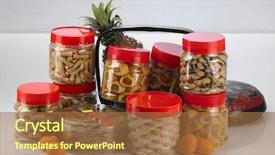  Presentation with fireworks on chinese new year - Amazing slide set having chinese new year pineapple tarts backdrop and a tawny brown colored foreground