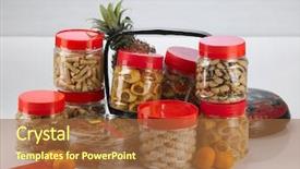  Presentation with chinese new year - Beautiful theme featuring chinese new year pineapple tarts backdrop and a red colored foreground