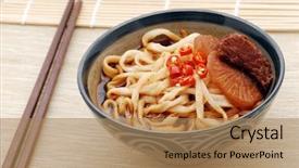  Presentation with noodle - Cool new presentation with noodle soup asian with beef backdrop and a coral colored foreground