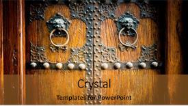  Presentation with old china - Amazing PPT layouts having chinese old door in shanghai backdrop and a gold colored foreground