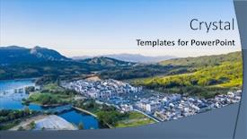  Presentation with old china - Cool new slides with chinese-old-village-in-hongcun backdrop and a light blue colored foreground