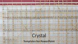  Presentation with scaffolding - Colorful presentation theme enhanced with chinese opera - bamboo scaffolding backdrop and a light gray colored foreground