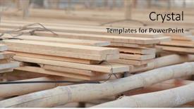  Presentation with scaffold - Presentation theme enhanced with chinese opera - building up bamboo scaffold background and a coral colored foreground