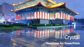  Presentation with opera - Slide deck enhanced with chinese opera - national theater of taiwan background and a ocean colored foreground