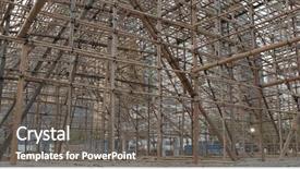  Presentation with scaffold - Amazing presentation theme having chinese opera performance bamboo scaffold backdrop and a gray colored foreground