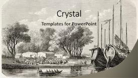  Presentation with old china - Audience pleasing theme consisting of chinese paintings - kiang-tsuen village old view china backdrop and a soft green colored foreground