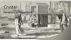  Presentation with chinese paintings - Beautiful slide deck featuring chinese paintings - litter in shanghai created backdrop and a light gray colored foreground