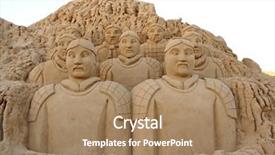  Presentation with sand - Colorful presentation enhanced with chinese patriarchs made from sand backdrop and a  colored foreground