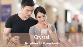  Presentation with catholic couple silhouette of young - Slide deck consisting of chinese people - young asian couple shopping background and a coral colored foreground