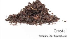  Presentation with black tea - Beautiful PPT theme featuring chinese-red-or-black-tea backdrop and a white colored foreground