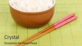  Presentation with biology rice - Cool new theme with chinese restaurant - bowl of rice and chopsticks backdrop and a yellow colored foreground