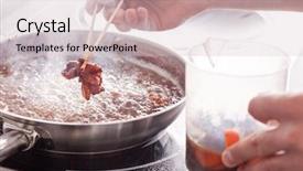  Presentation with chinese restaurant - PPT layouts featuring chinese restaurant - chef cooking beef background and a lemonade colored foreground