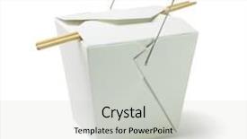 Presentation with chinese restaurant - PPT theme with chinese restaurant takeaway food container background and a light gray colored foreground
