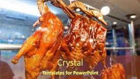  Presentation with chinese restaurant - Slide set with chinese-restaurant-traditional-gourmet-roast background and a tawny brown colored foreground