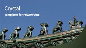  Presentation with dragon ballsx - Theme enhanced with chinese revolution - sons of dragon on eave background and a ocean colored foreground