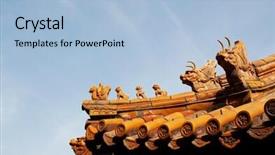  Presentation with dragon - Presentation theme featuring chinese revolution - sons of dragon background and a light blue colored foreground